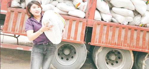 球場材料出貨現(xiàn)場